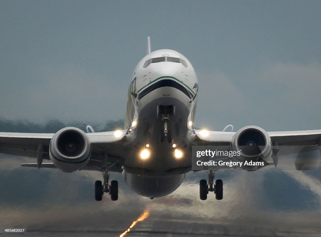 Commercial Jet taking off