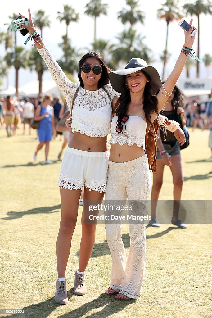 Festival Fashion At The 2014 Coachella Valley Music and Arts Festival - Weekend 2