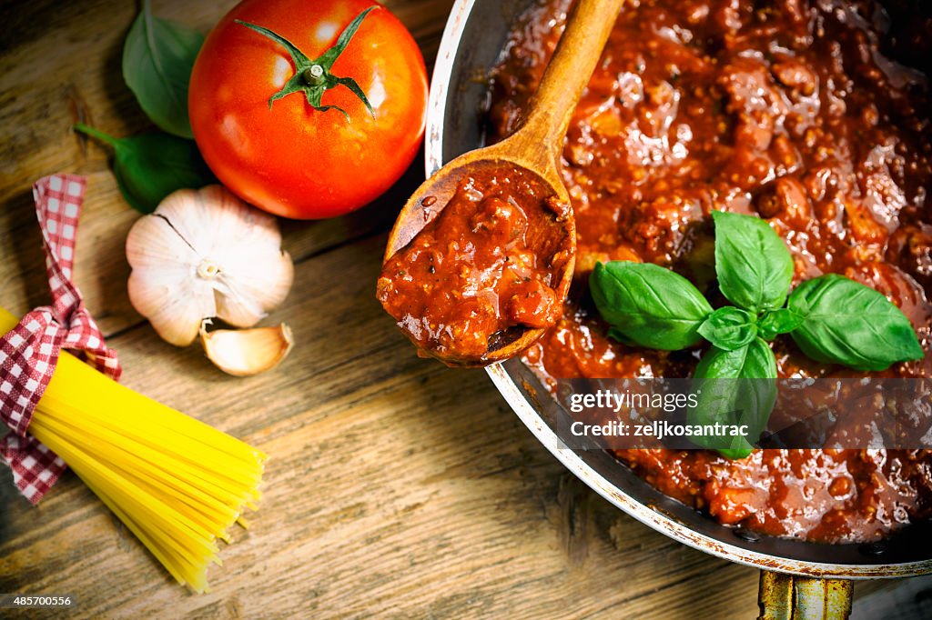 Cooking Bolognese Sauce