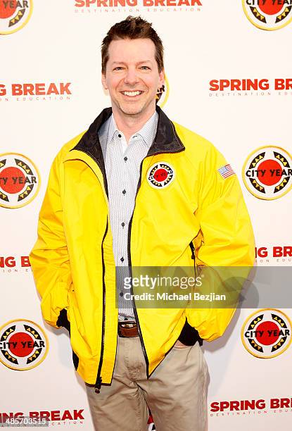 Actor Sean Hayes attends the City Year Los Angeles "Spring Break" Fundraiser at Sony Studios on April 19, 2014 in Los Angeles, California.