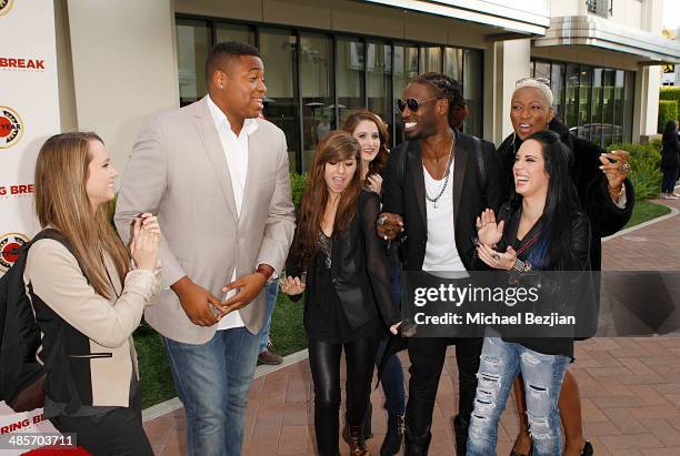 Singer Bria Kelly, PJ Wilkins, singer Christina Grimmie, singer Audra McLaughlin, singer Delvin Choice, Singer Cassandra Lewis, and singer Kat...