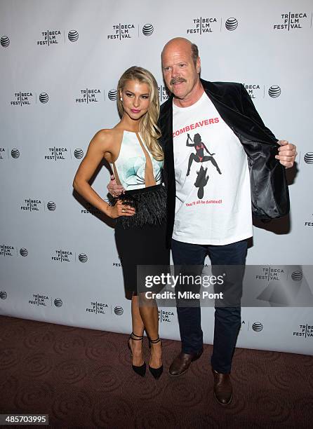 Actors Lexi Atkins and Rex Linn attend the premiere of "Zombeavers" during the 2014 Tribeca Film Festival at Chelsea Bow Tie Cinemas on April 19,...