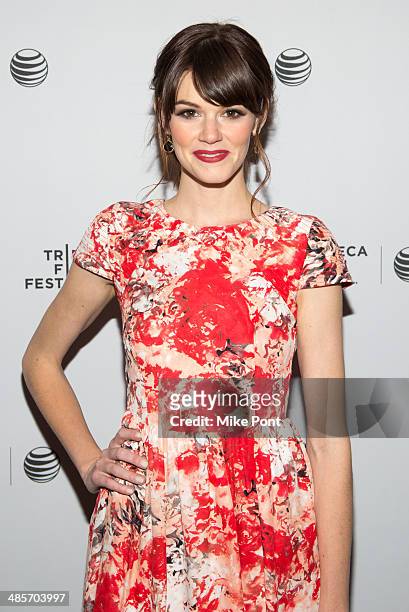 Actress Rachel Melvin attends the premiere of "Zombeavers" during the 2014 Tribeca Film Festival at Chelsea Bow Tie Cinemas on April 19, 2014 in New...