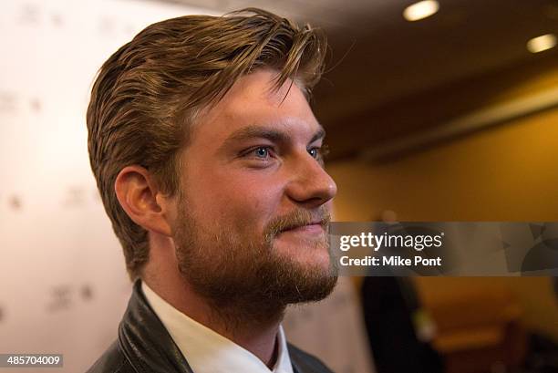 Actor Jake Weary attends the premiere of "Zombeavers" during the 2014 Tribeca Film Festival at Chelsea Bow Tie Cinemas on April 19, 2014 in New York...