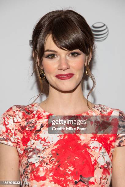 Actress Rachel Melvin attends the premiere of "Zombeavers" during the 2014 Tribeca Film Festival at Chelsea Bow Tie Cinemas on April 19, 2014 in New...