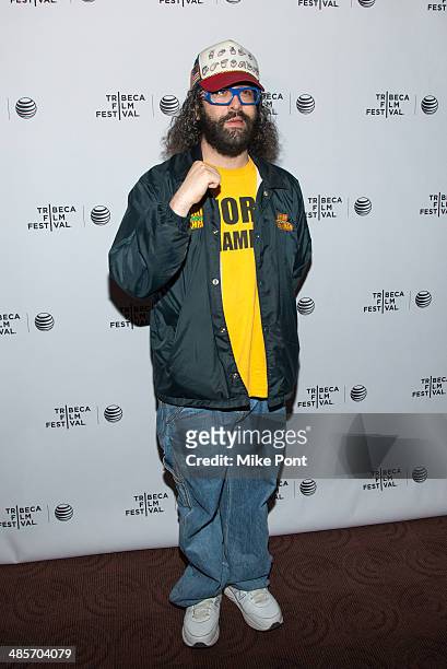 Judah Friedlander attends the premiere of "Zombeavers" during the 2014 Tribeca Film Festival at Chelsea Bow Tie Cinemas on April 19, 2014 in New York...