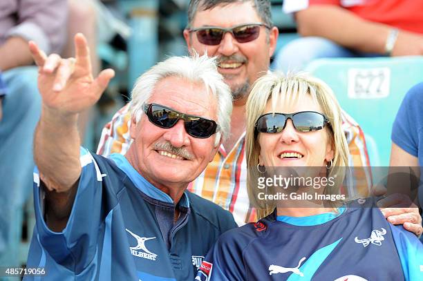Supporters during the Absa Currie Cup match between ORC Griquas and Vodacom Blue Bulls at GWK Park on August 29, 2015 in Kimberley, South Africa.