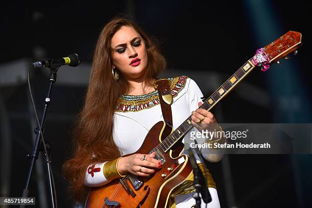 Kitty Durham of Kitty, Daisy & Lewis performs on stage at the Pure & Crafted Festival 2015 on August 29, 2015 in Berlin, Germany.