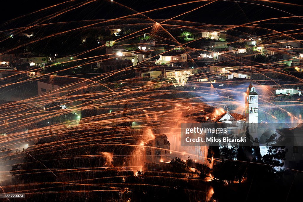 Greek Villages Celebrate Easter With Huge Firework Battle