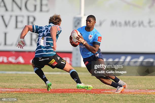 Warrick Gelant of the Vodacom Blue Bulls during the Absa Currie Cup match between ORC Griquas and Vodacom Blue Bulls at GWK Park on August 29, 2015...