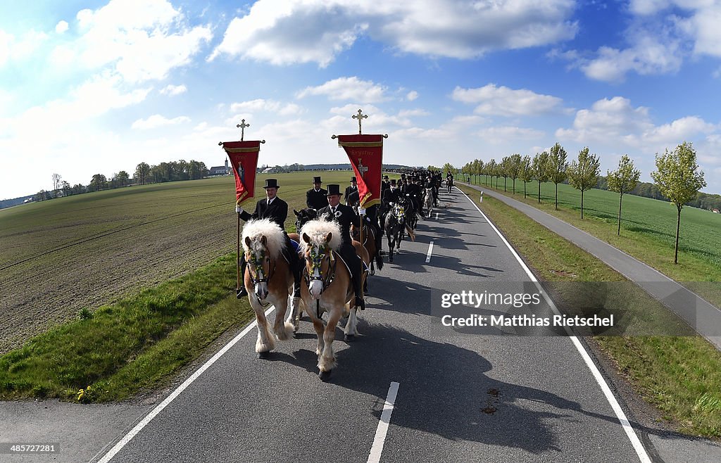 Sorbian Easter Riders Herald Christ's Resurrection