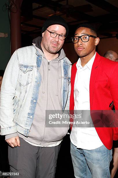 Director Noah Buschel and actor Malcom Xavier attend the after party for the premiere of "Glass Chin" during the 2014 Tribeca Film Festival on April...