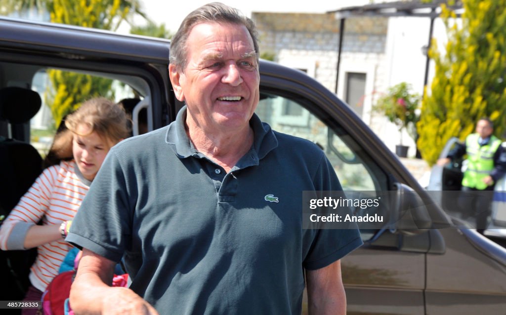 Former German Chancellor Schroeder in Turkey