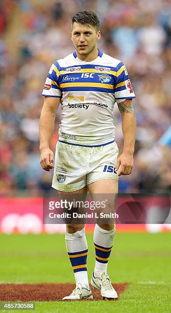 Tom Briscoe of Leeds Rhinos was named man of the match for the Ladbrokes Challenge Cup Final between Leeds Rhinos and Hull KR at Wembley Stadium on...