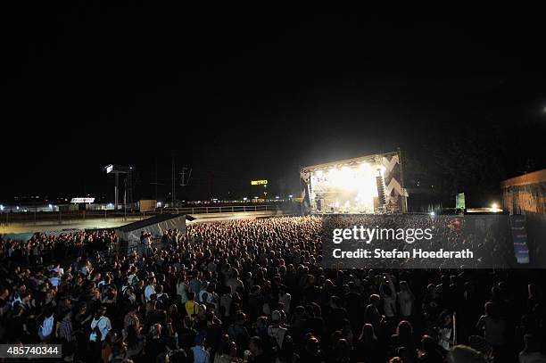 The Hives perform on stage at the Pure & Crafted Festival 2015 on August 29, 2015 in Berlin, Germany.