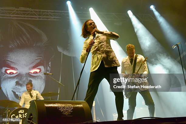 The Hives perform on stage at the Pure & Crafted Festival 2015 on August 29, 2015 in Berlin, Germany.