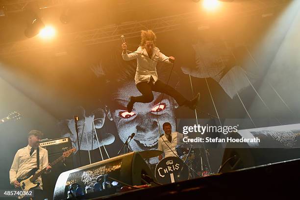 The Hives perform on stage at the Pure & Crafted Festival 2015 on August 29, 2015 in Berlin, Germany.