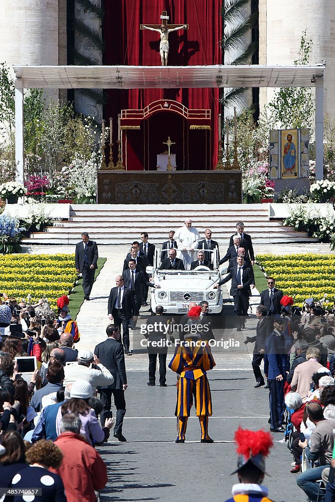 Pope Francis Holds Easter Mass In St. Peter's Square