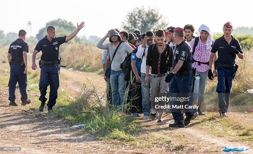 Record Number Of Migrants Flowing Into Hungary Across Its Borders With Serbia