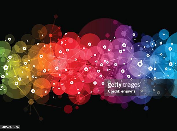 bright vector network design - colors of rainbow in order 幅插畫檔、美工圖案、卡通及圖標