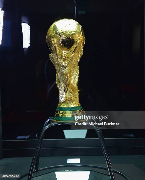 General view of atmosphere at the FIFA World Cup Trophy Tour By Coca-Cola at L.A. Live on April 19, 2014 in Los Angeles, California.