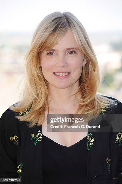 Isabelle Carre attends a photocall during the 8th Angouleme French-Speaking Film Festival on August 29, 2015 in Angouleme, France.