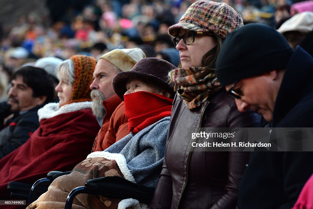 Easter sunrise service at Red Rocks Amphitheatre in Morrison, Co.