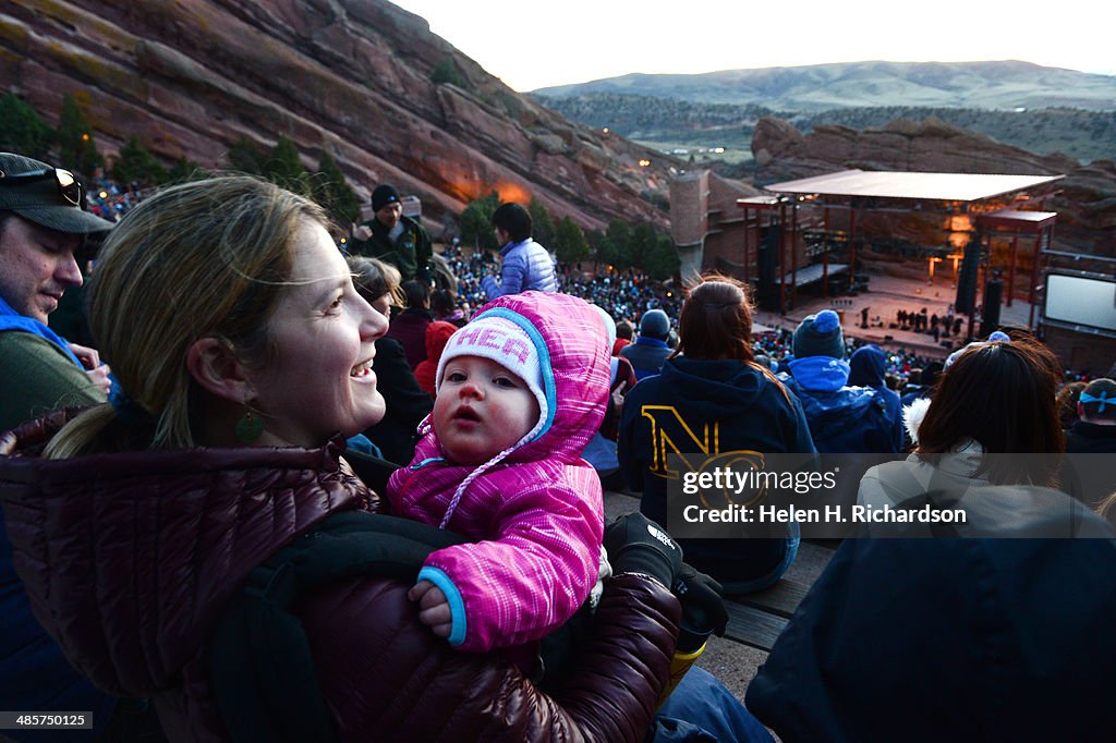 Easter sunrise service at Red Rocks Amphitheatre in Morrison, Co.