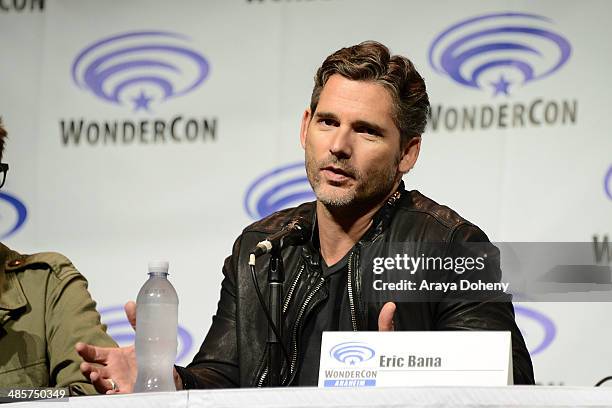 Eric Bana attends the 'Deliver Us From Evil' panel at WonderCon Anaheim 2014 Day 2 at Anaheim Convention Center on April 19, 2014 in Anaheim,...