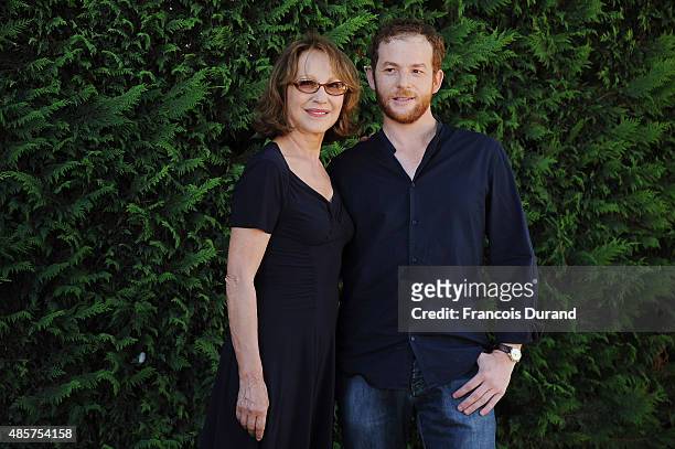 Nathalie Baye and Malik Zidi attend a photocall during the 8th Angouleme French-Speaking Film Festival on August 29, 2015 in Angouleme, France.