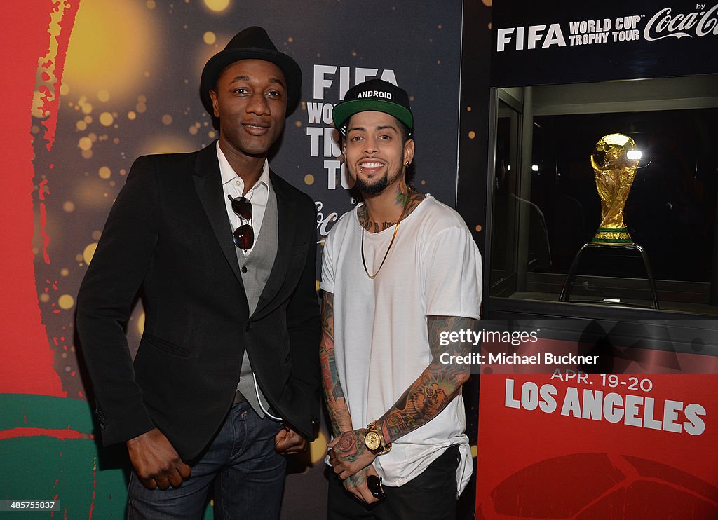 Aloe Blacc, David Correy And Wisin Perform At The FIFA World Cup Trophy Tour By Coca-Cola In Los Angeles