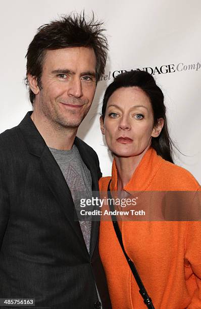 Actor Jack Davenport and Michelle Gomez attend the Broadway opening night of "The Cripple Of Inishmaan" at the Cort Theatre on April 20, 2014 in New...