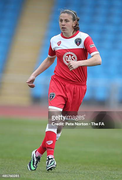 Ann-Marie Heatherson of Bristol Academy Women in action during the FA WSL 1 match between Manchester City Women and Bristol Academy Women at...