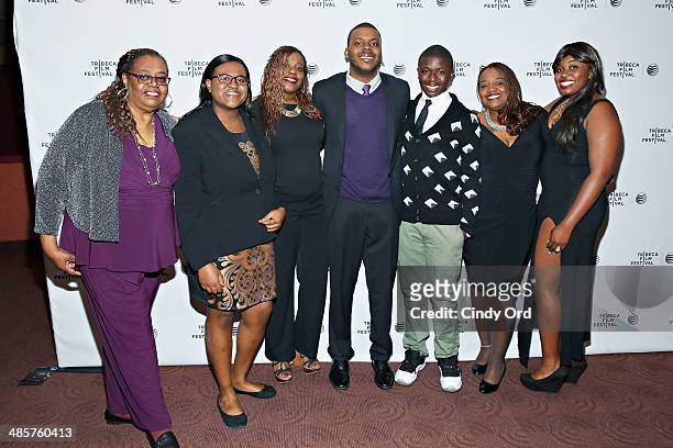 Film subject Michael Tubbs and his family attend the "True Son" Premiere - 2014 Tribeca Film Festival at Chelsea Bow Tie Cinemas on April 20, 2014 in...