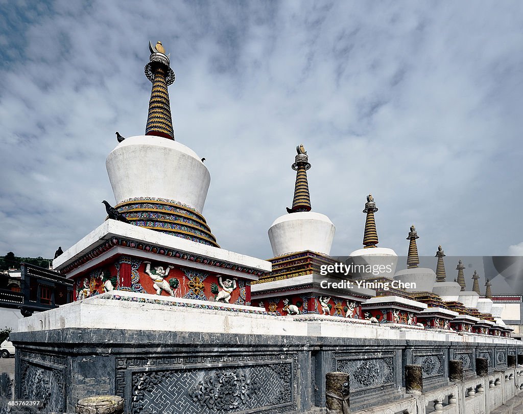 White Towers in Kumbum Monastery