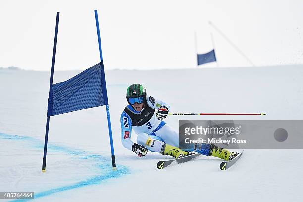 Hig Roberts of the United States competes in the Alpine Giant Slalom - FIS Australia New Zealand Cup during the Winter Games NZ at Coronet Peak on...