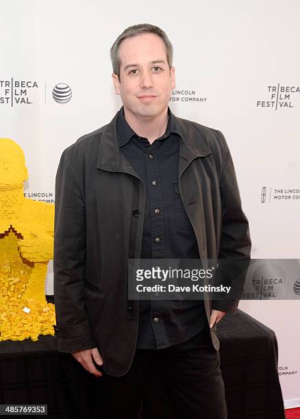 Director Kief Davidson attends the "Beyond the Brick: A LEGO Brickumentary" Premiere during the 2014 Tribeca Film Festival at the SVA Theater on...