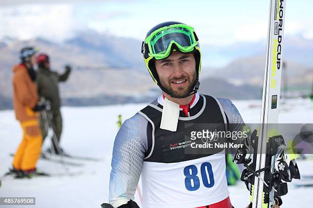 Emre Simsek of Turkey looks on during the Alpine Giant Slalom - FIS Australia New Zealand Cup during the Winter Games NZ at Coronet Peak on August...