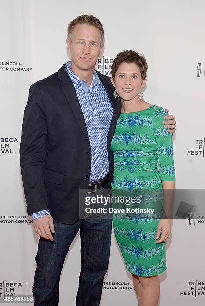 Director Daniel Junge and Erin Breeze attend the "Beyond the Brick: A LEGO Brickumentary" Premiere during the 2014 Tribeca Film Festival at the SVA...