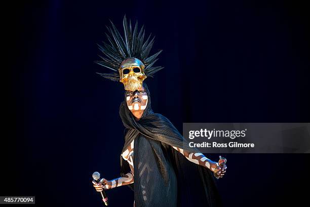 Grace Jones performs at Glasgow Summer Sessions at Bellahouston Park on August 29, 2015 in Glasgow, Scotland.