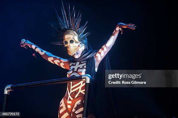 Grace Jones performs at Glasgow Summer Sessions at Bellahouston Park on August 29, 2015 in Glasgow, Scotland.