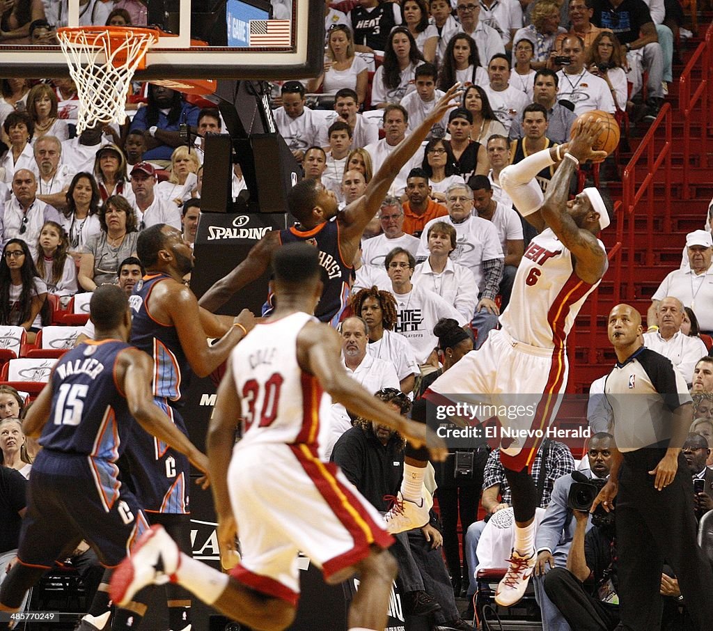 NBA: Bobcats v Heat Game 1