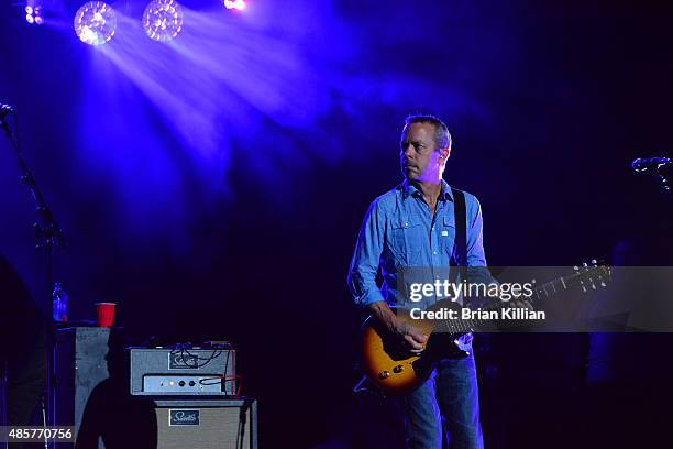 Guitarist David Bryson of the band Counting Crows performs at PNC Bank Arts Center on August 29, 2015 in Holmdel, New Jersey.