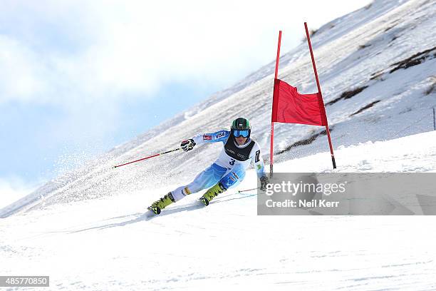 Hig Roberts of the United States competes in the Alpine Giant Slalom - FIS Australia New Zealand Cup during the Winter Games NZ at Coronet Peak on...