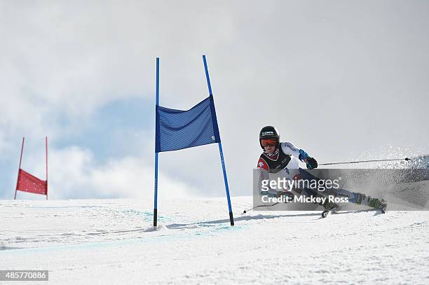 Joel Mueller of Switzerland competes in the Alpine Giant Slalom - FIS Australia New Zealand Cup during the Winter Games NZ at Coronet Peak on August...