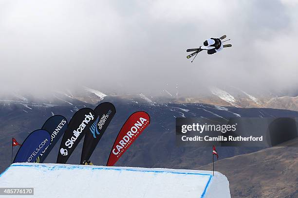 Joss Christensen of the United States competes in the Snowboard & AFP Freeski Big Air Finals during the Winter Games NZ at Cardrona Alpine Resort on...