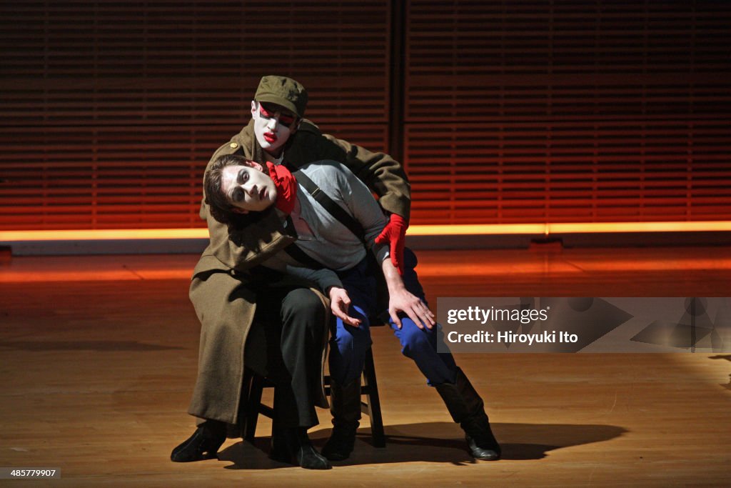 Yale in New York presents Stravinsky's 'The Soldier's Tale' at Zankel Hall on Sunday night, April 6, 2014. This image: From left, James Cusati-Moyer and Tom Pecinka. (Photo by Hiroyuki Ito/Getty Images)