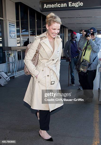 Katherine Heigl is seen at Los Angeles International Airport on February 14, 2013 in Los Angeles, California.