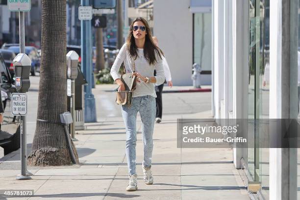 Alessandra Ambrosio is seen in Beverly Hills on February 14, 2013 in Los Angeles, California.