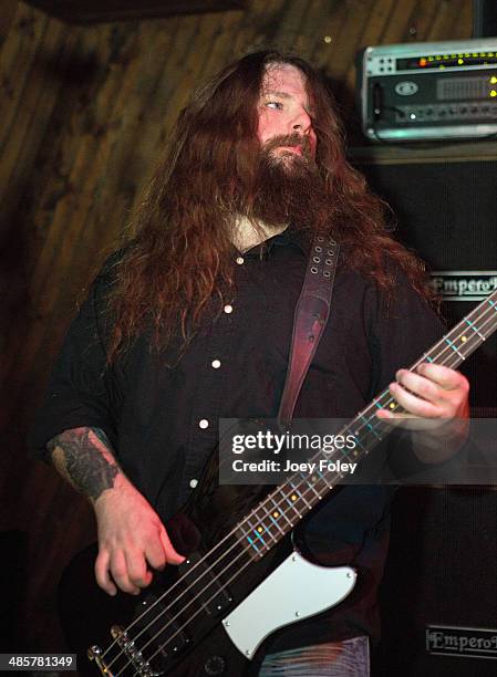 Jason McCash of The Gates Of Slumber performs at Indy's Jukebox on April 6, 2014 in Indianapolis, Indiana.